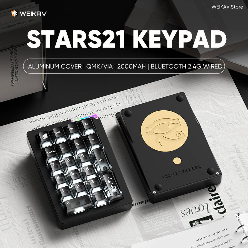 Mechanical Numpad Hot Swap Rgb Wireless - Беспроводная алюминиевая клавиатура WEIKAV Stars21 Bluetooth