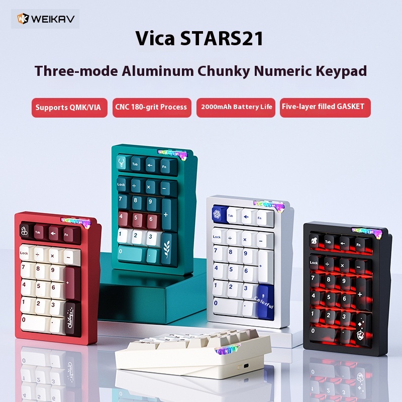 Mechanical Numpad Hot Swap Rgb Wireless - SUMREDA stars21-S Numpad Kits Беспроводная механическая