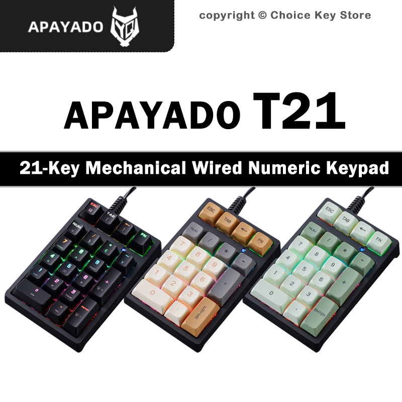 Pbt Keycaps For Numeric Keypad Numpad - Механическая цифровая клавиатура APAYADO T21, 21