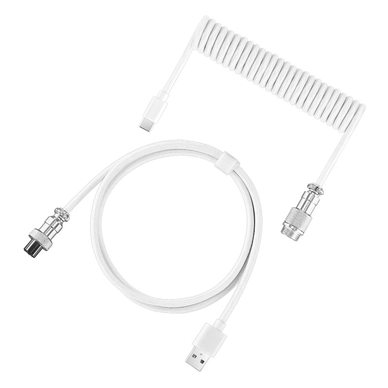 Type C Detachable Cable Coiled Keyboard - Спиральный кабель для клавиатуры Type-C -
