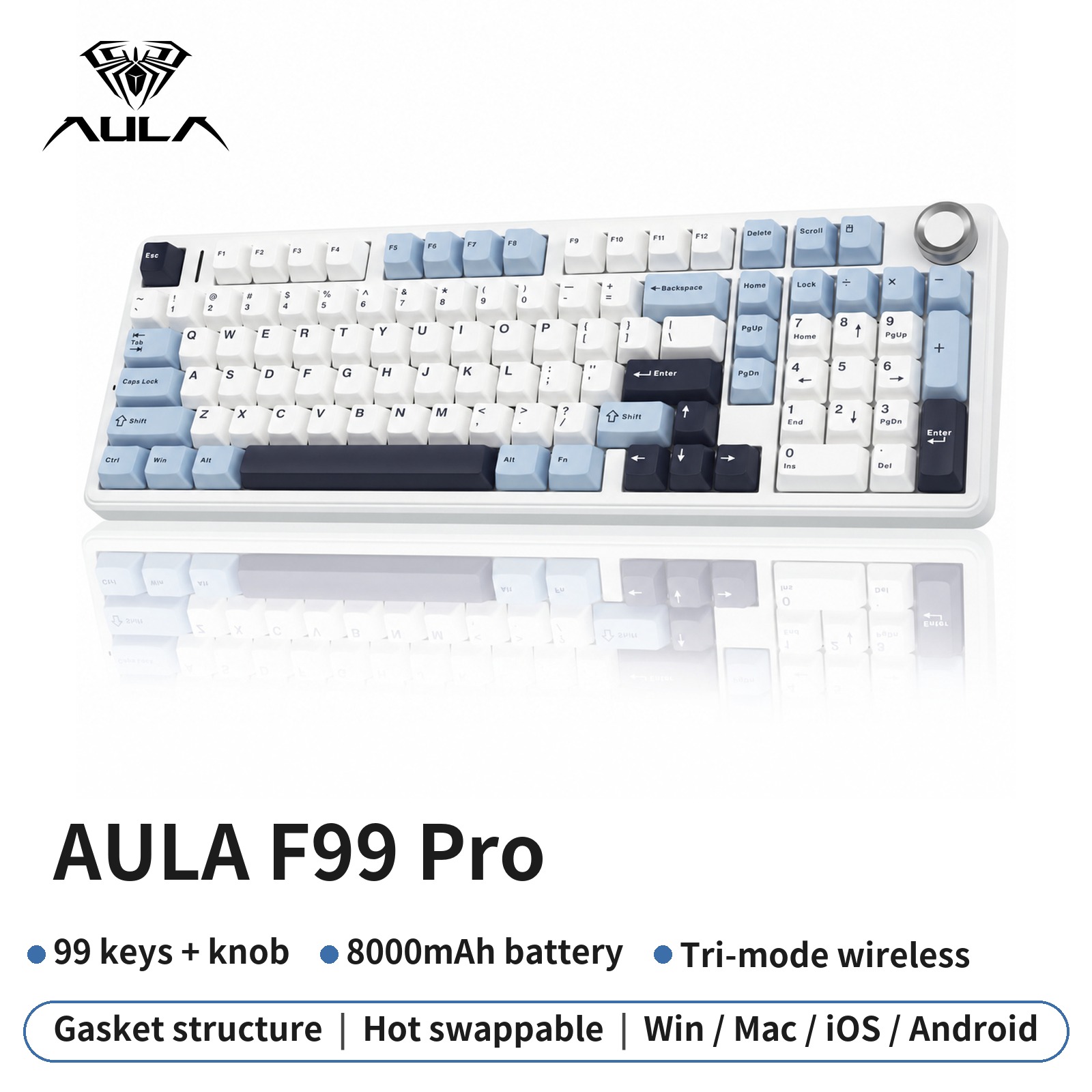 Mechanical Numpad Hot Swap Rgb Wireless - AULA F99 96% беспроводная механическая игровая