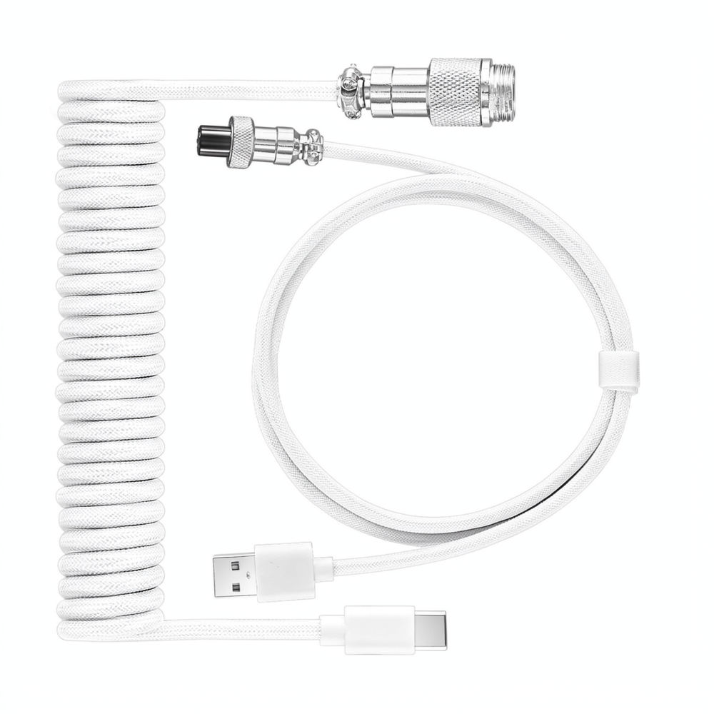 Type C Detachable Cable Coiled Keyboard - Спиральный кабель Aviator для механической клавиатуры,