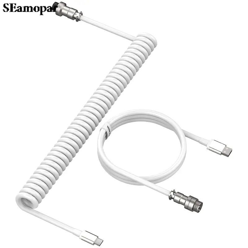 Спиральный кабель клавиатуры т – обзор и цена Type C Detachable Cable Coiled Keyboard