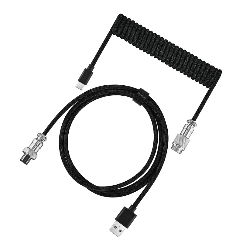 Спиральный кабель для клавиату – обзор и цена Type C Detachable Cable Coiled Keyboard