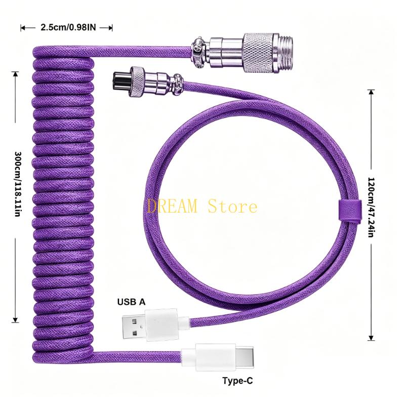 Съемный металлический спиральн – обзор и цена Type C Detachable Cable Coiled Keyboard