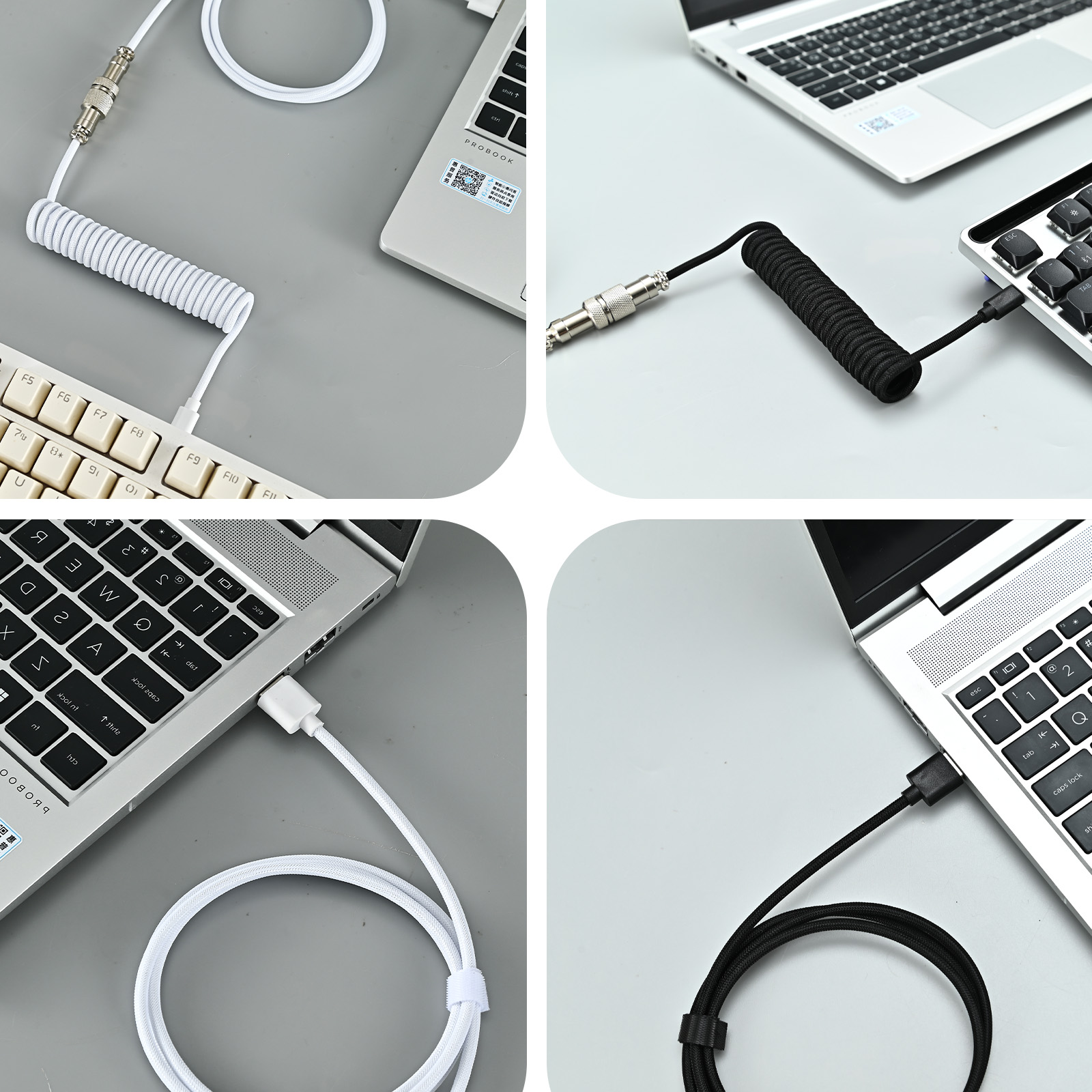 Спиральный кабель для механиче – обзор и цена Type C Detachable Cable Coiled Keyboard